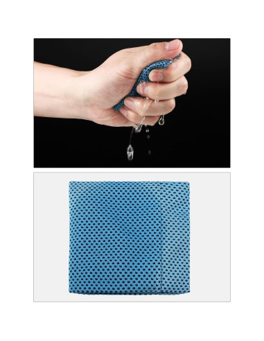 3 Pares Muñequera de Enfriamiento Gj para Mujeres - Azul y Negro