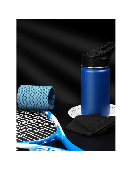 3 Pares Muñequera de Enfriamiento Gj para Mujeres - Azul y Negro