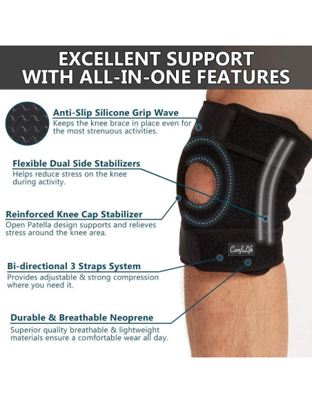 Faja de Rodilla ComfiLife Mediana - Soporte y Compresión Ajustable