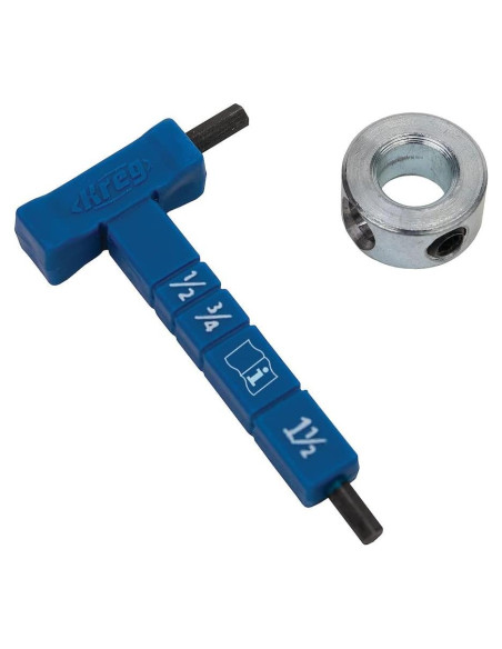 Kit Collar de Parada Kreg KPHA330 y Medidor de Grosor