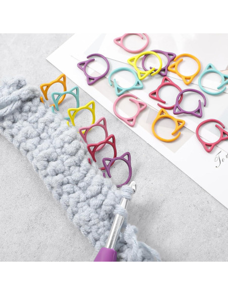 24 Marcadores de Puntos de Tejido Xinjoduz Multicolor Metal