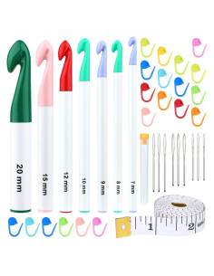 Juego de Ganchillos Ergonómicos MORFEN 7 Piezas 7-20mm