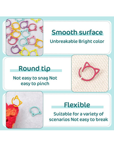 24 Marcadores de Puntos de Tejido Xinjoduz Multicolor Metal