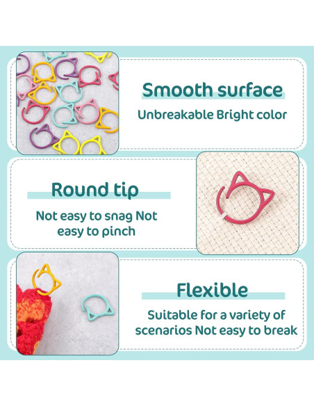 24 Marcadores de Puntos de Tejido Xinjoduz Multicolor Metal