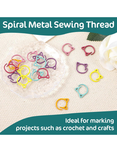 24 Marcadores de Puntos de Tejido Xinjoduz Multicolor Metal