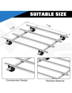 Set de 4 Soportes de Acero Inoxidable Hicarer 18x18 cm 2