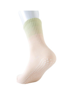 Calcetines antideslizantes para pilates mujer - Talla única - Amarillo/Naranja 2