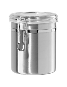 Recipiente Hermético OGGI Acero Inoxidable 1.4 L Tapa Transparente