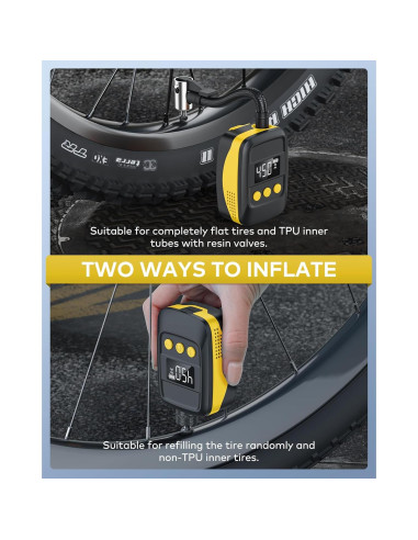 Bomba de Bicicleta Eléctrica MLIFEMFUL TQ2408 150 PSI Portátil