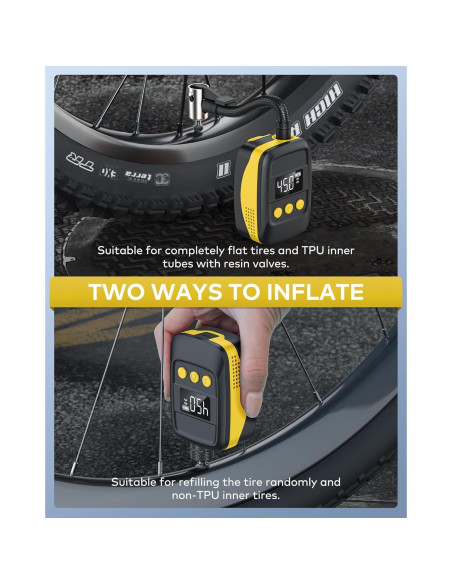 Bomba de Bicicleta Eléctrica MLIFEMFUL TQ2408 150 PSI Portátil