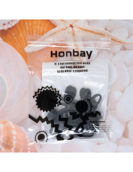 10 Tiradores de Cremallera de Nylon Tejidos Honbay - Negro