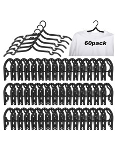 60 Perchas de Viaje Plegables Teenyyou - Portátiles Negros
