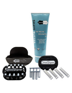 Kit Premium de Afeitado OmniShaver - Negro, 448g, Afeitado Rápido