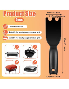 2 Raspadores de Parrilla de Nylon COMNICO para George Foreman 2