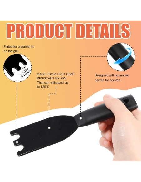 2 Raspadores de Parrilla de Nylon COMNICO para George Foreman