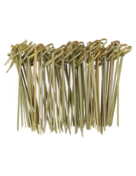 100 Palillos de Bambú Natural 11.94 cm KTOJOY para Aperitivos