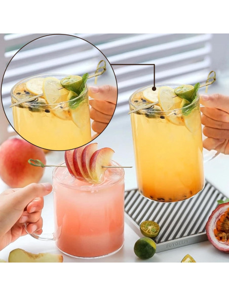 100 Palillos de Bambú Natural 11.94 cm KTOJOY para Aperitivos