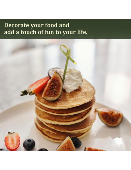 100 Palillos de Bambú Natural 11.94 cm KTOJOY para Aperitivos