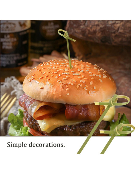 100 Palillos de Bambú Natural 11.94 cm KTOJOY para Aperitivos