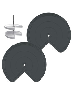 Forro de estante Lazy Susan ZDLS 69 cm Antideslizante y Resistente al Calor 2PCS