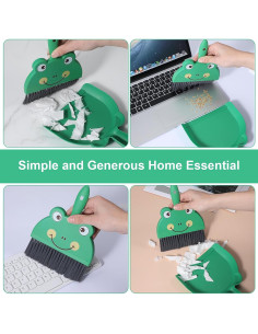 Juego de Mini Escoba y Recogedor Tyqour Verde 23.5x17cm 2