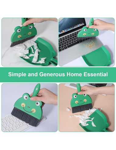 Juego de Mini Escoba y Recogedor Tyqour Verde 23.5x17cm