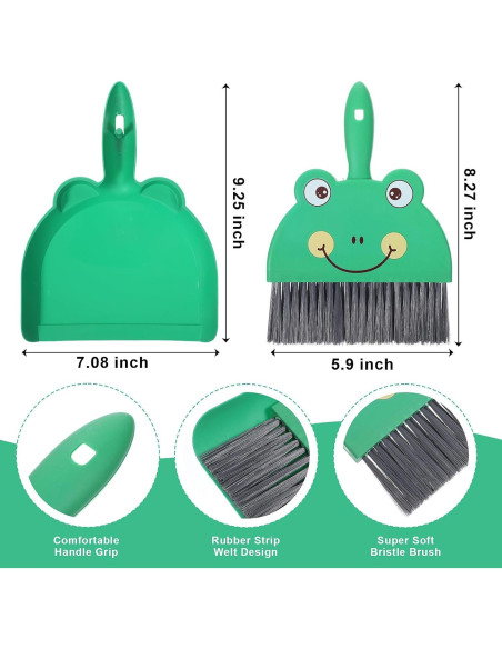 Juego de Mini Escoba y Recogedor Tyqour Verde 23.5x17cm