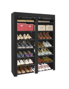 Estante para zapatos ERONE 28 pares 7 niveles portátil negro