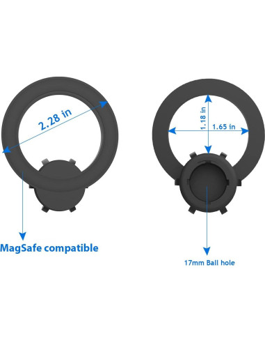 Adaptador de Montaje Magnético para Teléfono RECO 17mm