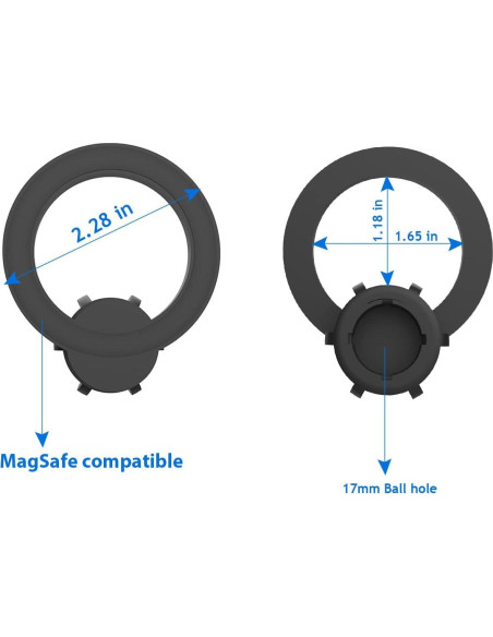 Adaptador de Montaje Magnético para Teléfono RECO 17mm