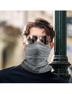Cubierta de cara tipo bufanda Gris - Protección solar y viento 2