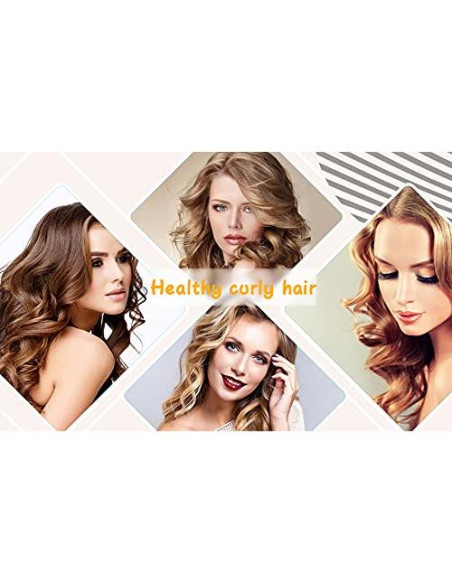 48 Rulos para Cabello Sin Calor Nerjan 30 cm - Espiral y Onda