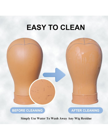 Cabeza de Maniquí 22" para Pelucas con Líneas Guía - Duradera