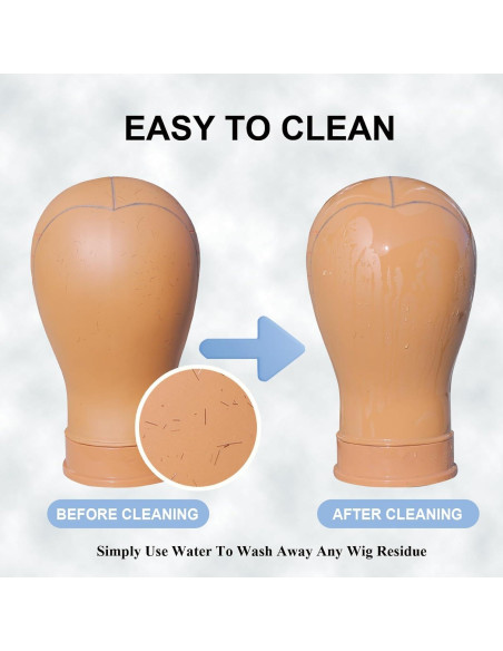 Cabeza de Maniquí 22" para Pelucas con Líneas Guía - Duradera