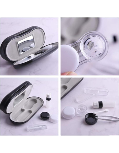 Estuche para Lentes de Contacto Tiger007 con Espejo y Accesorios