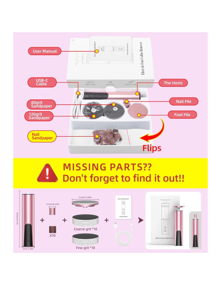 Removedor de Callos Eléctrico Inalámbrico ERYUHAIAN 6 Velocidades