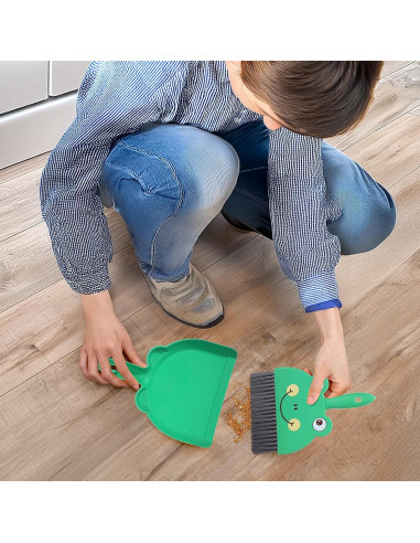 Juego de Mini Escoba y Recogedor Tyqour Verde 23.5x17cm