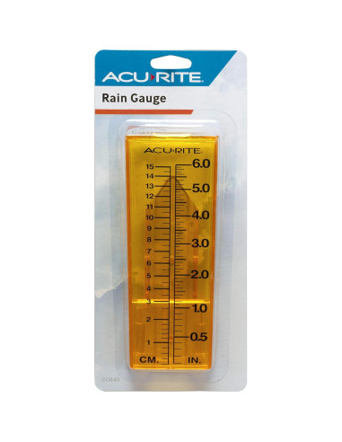 Pluviómetro AcuRite 00840A1 Amarillo Resistente a la Intemperie