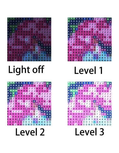 Kit de Accesorios de Arte de Diamante XEUZK A4 con Luz LED