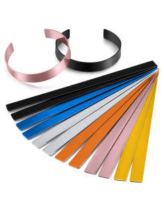Plantillas de Pulsera de Aluminio Anodizado Lewtemi - 12 Pcs