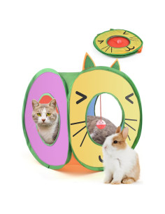 Casa de Juego Plegable para Gatos Bissap - Cubo Pop Up 3 Agujeros