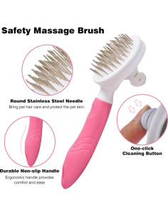 Cepillo de Aseo Autolimpiante para Perros y Gatos Genérico 2