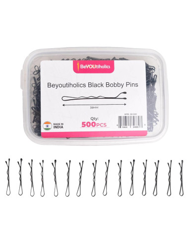 Juego de 500 Horquillas Negras Premium Sahu Infra 3.8cm