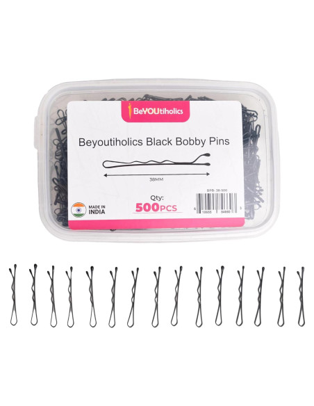 Juego de 500 Horquillas Negras Premium Sahu Infra 3.8cm Juego de 500 Horquillas Negras Premium Sahu Infra 3.8cm