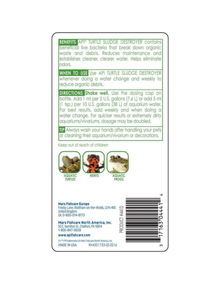 API Turtle Sludge Destroyer Limpiador de Acuario 240 ml
