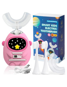 Cepillo de Dientes Eléctrico U Niños FanHwaDaiMung Rosa 3 Modos
