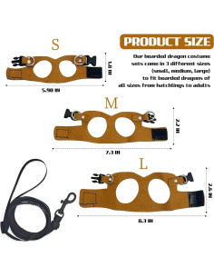 Juego de Arnés y Correa Ajustable KEECAO para Dragón Barbudo 2