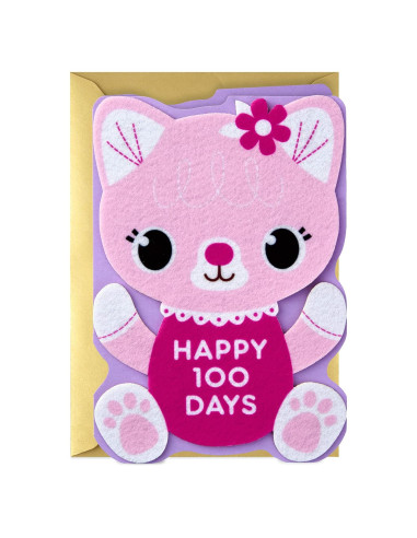 Tarjeta de Felicitación Hallmark Ocho Bambú 100 Días Bebé Niña