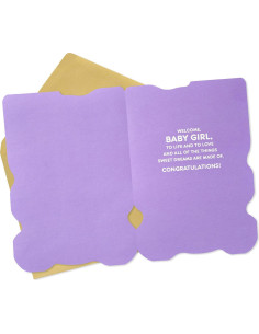 Tarjeta de Felicitación Hallmark Ocho Bambú 100 Días Bebé Niña 2