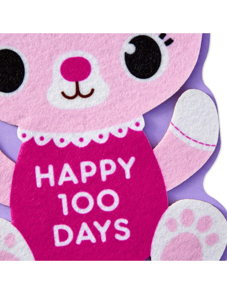 Tarjeta de Felicitación Hallmark Ocho Bambú 100 Días Bebé Niña